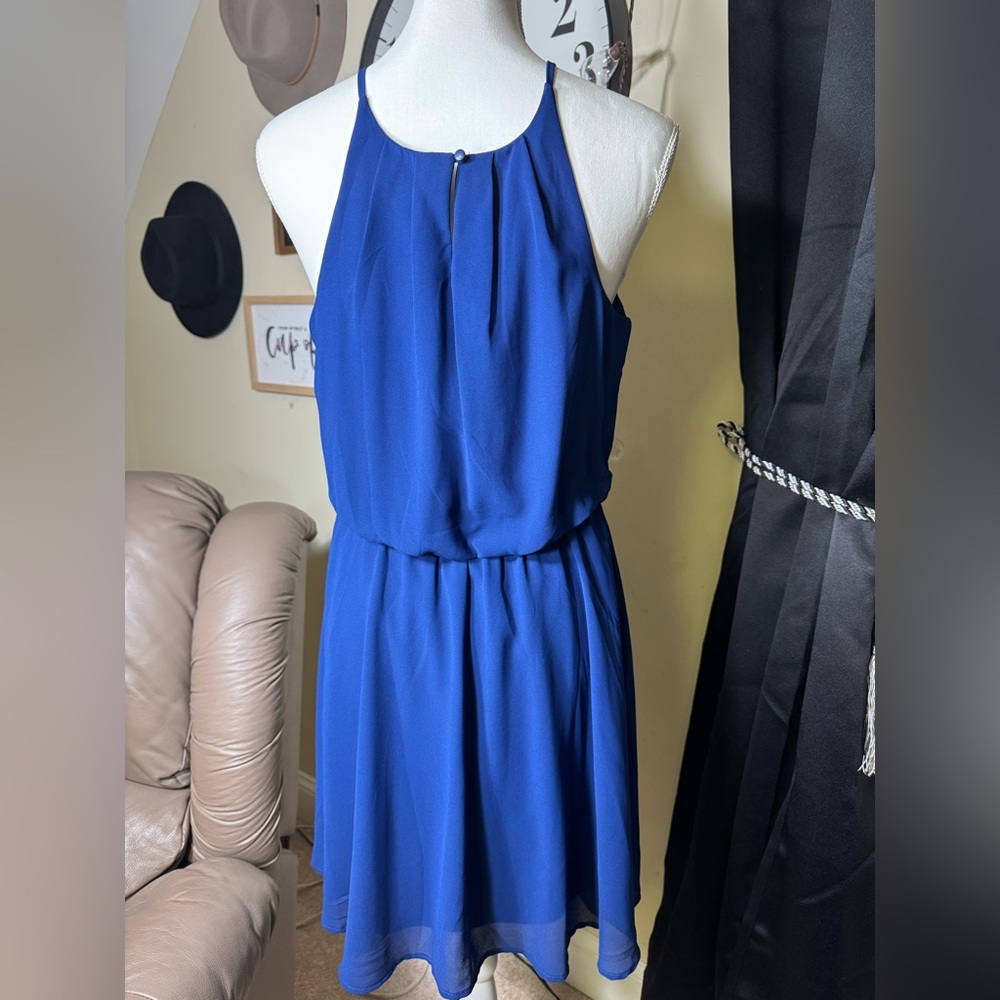 Blue Rain Elegant Blue Women's Dress - Picture 6 of 9